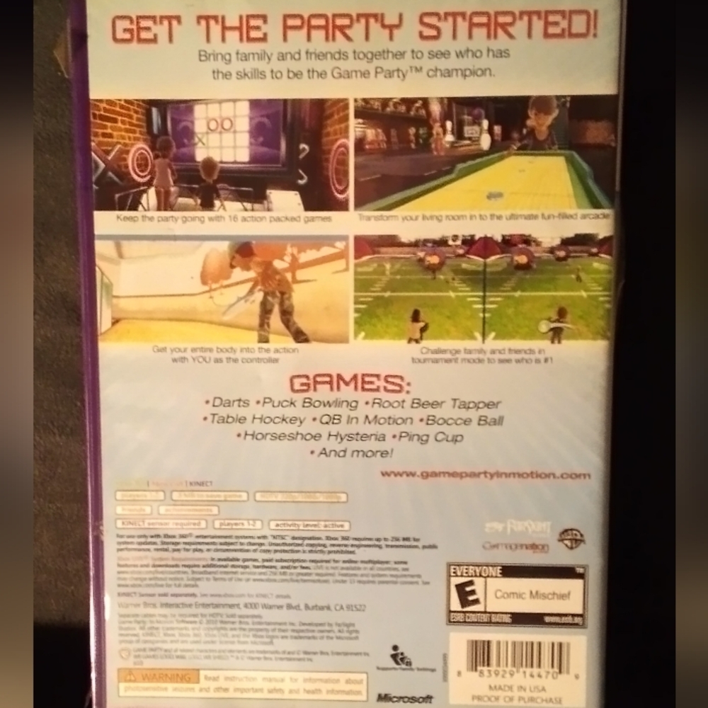 XBox 360 Kinect: Game Party In Motion Rated E - Picture 2 of 4